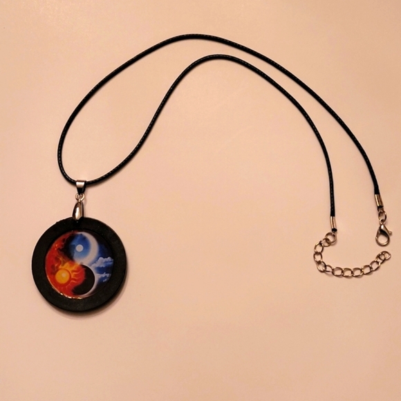 Yin Yang Sun and Moon Necklace - Picture 2 of 2